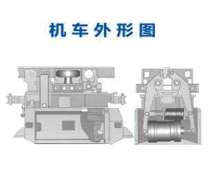 氣動(dòng)單軌吊機(jī)車(chē)外形圖